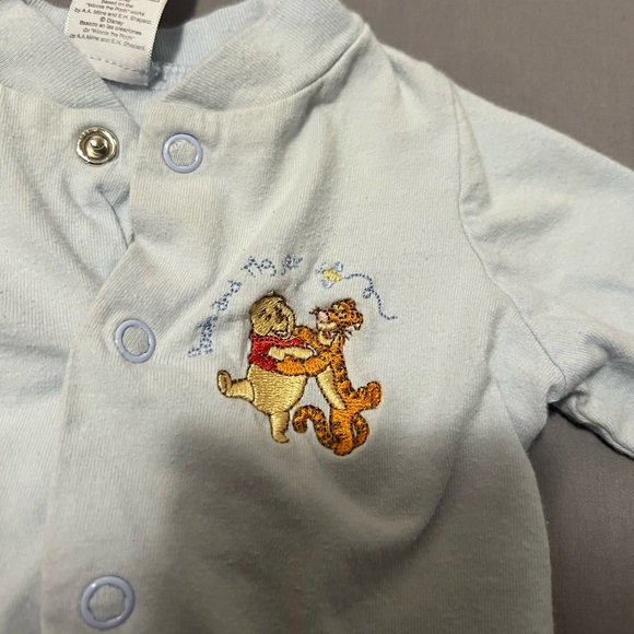Vintage Disney Baby Winnie The Pooh Baby Bodysuit Long Sleeve 3-6 Month Cotton - Picture 2 of 8